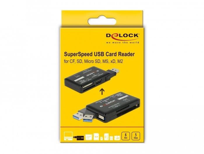 DeLock  91758 Kartenleser USB 3.2 Gen 1 (3.1 Gen 1) 