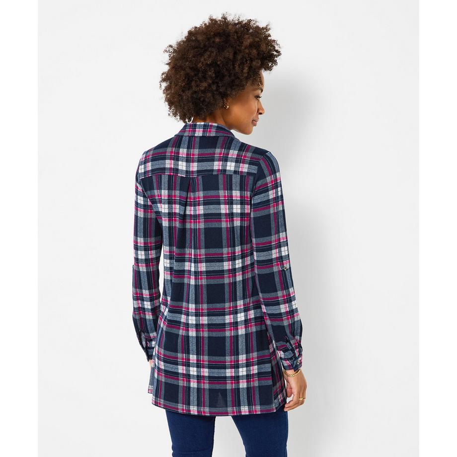 Joe Browns Jersey-Tunika mit Kragen und Karoprint  