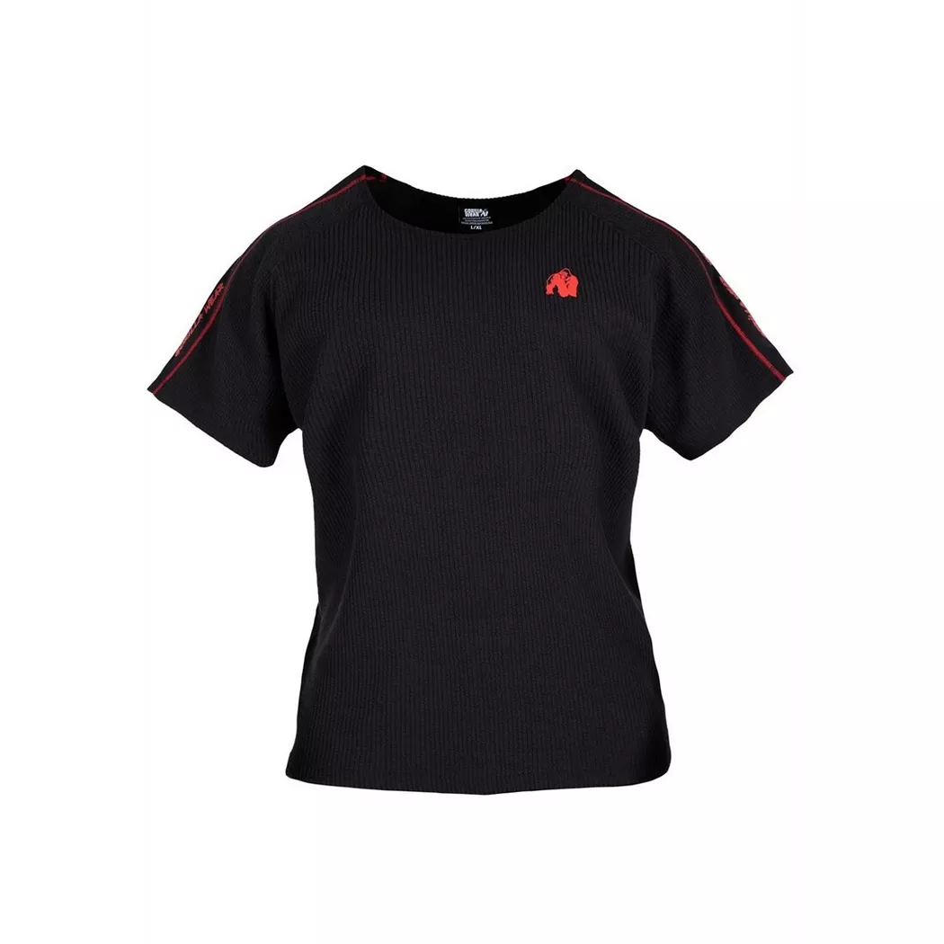 Gorilla Wear - t-shirt buffalo old school workout, für Herren, Schwarz / Rot, Größe L/XL