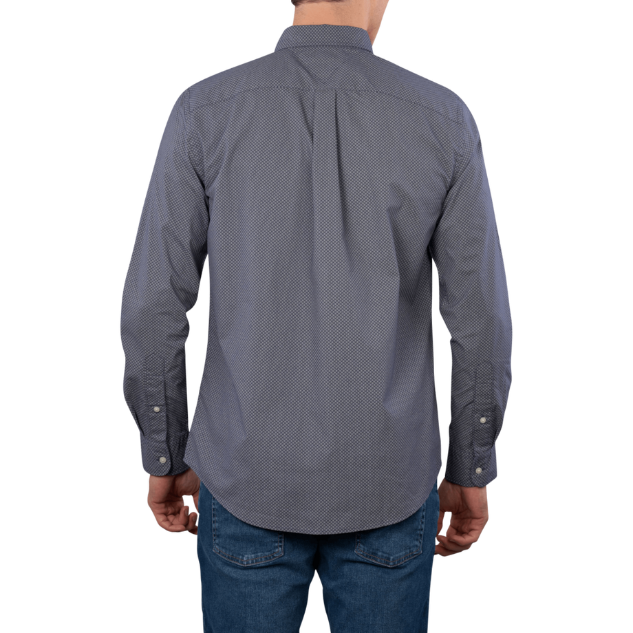 TOMMY HILFIGER  Flex Poplin Shirt Micro Print 