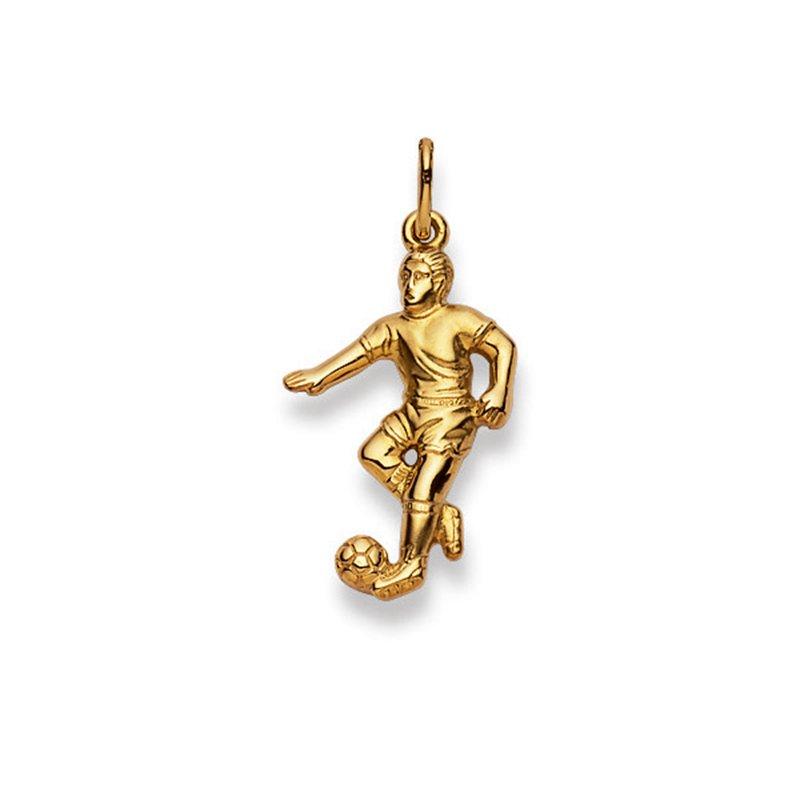 MUAU Schmuck  Pendentif football or jaune 750, 30x15mm 