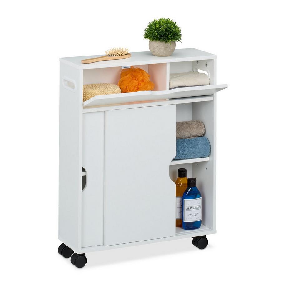 Carrello a nicchia con ante scorrevoli