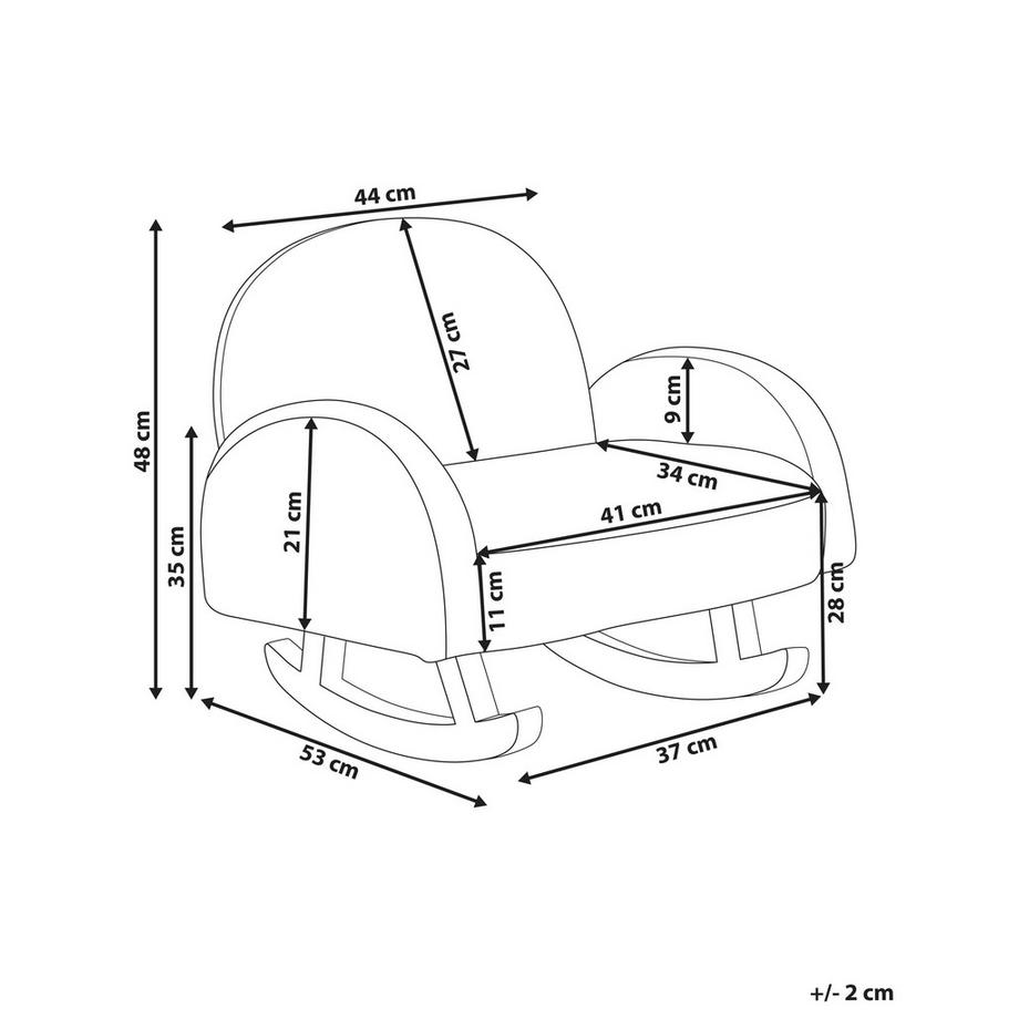 Beliani Sedia a dondolo per bambini en Bouclé Cottage OMBO  