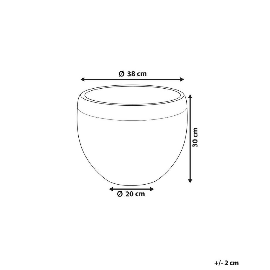 Beliani Vaso per piante en Fibra d'argilla  ZAKROS  