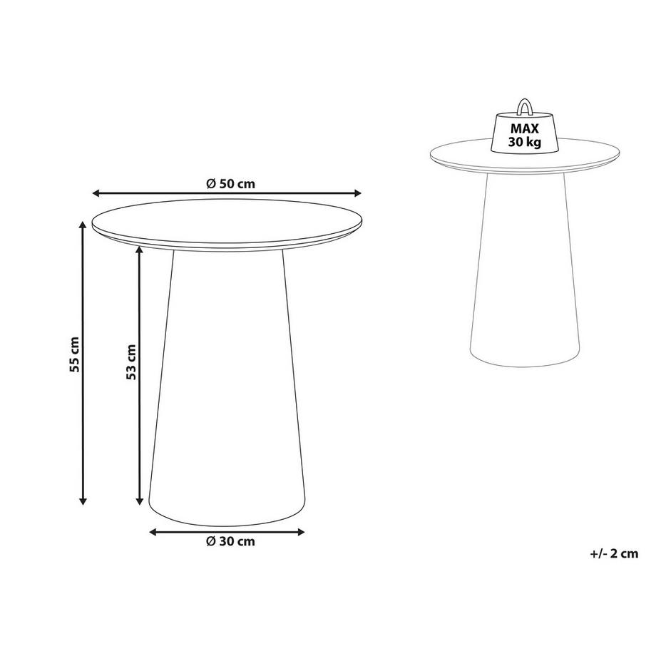 Beliani Beistelltisch aus MDF-Platte  WANDO  