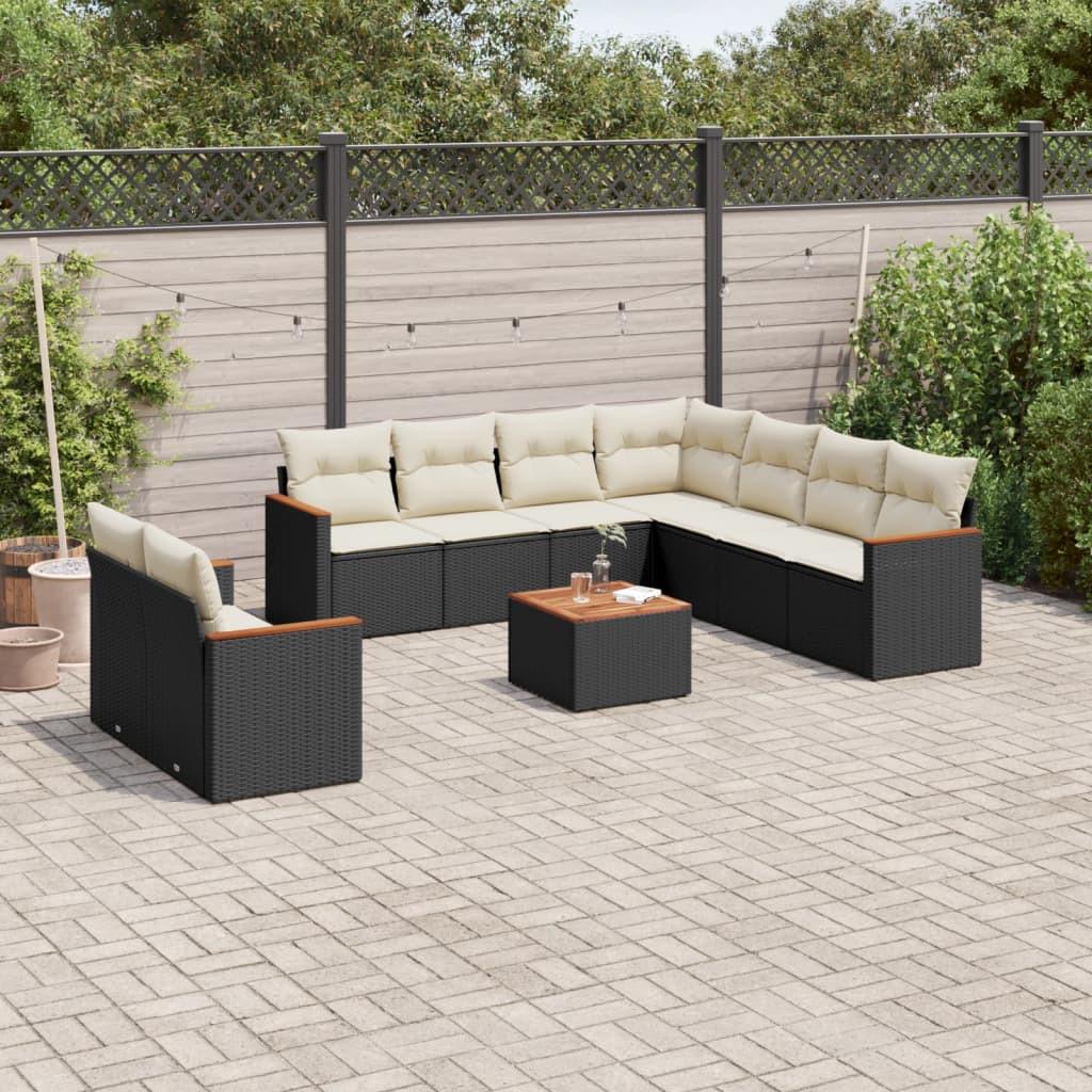 VidaXL set divano da giardino Polirattan  