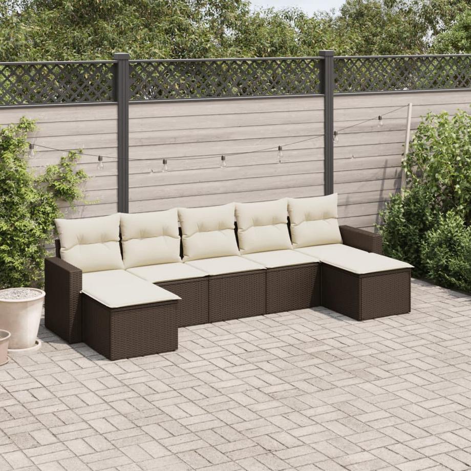 VidaXL set divano da giardino Polirattan  