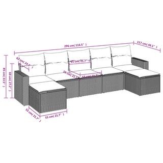 VidaXL Garten sofagarnitur poly-rattan  