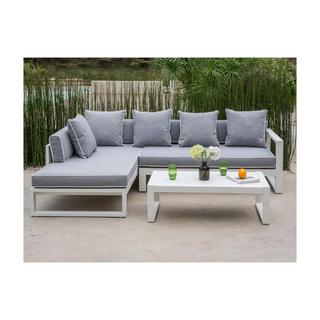 Vente-unique Garten Ecksofa Aluminium MOLOKAI  