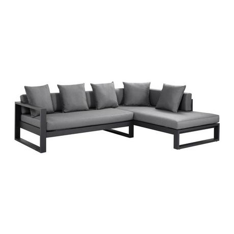 Vente-unique Garten Ecksofa Aluminium MOLOKAI  