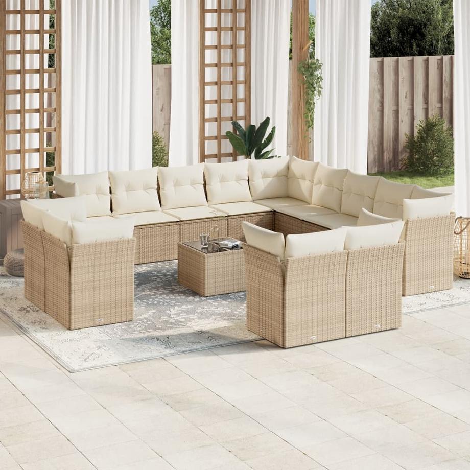 VidaXL Ensemble de canapés de jardin rotin synthétique  