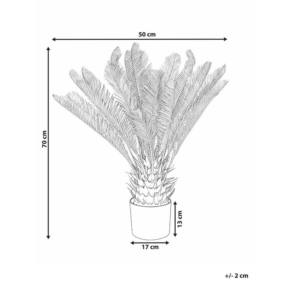 Beliani Plante artificielle en Matière synthétique Glamour ARECA PALM TREE  
