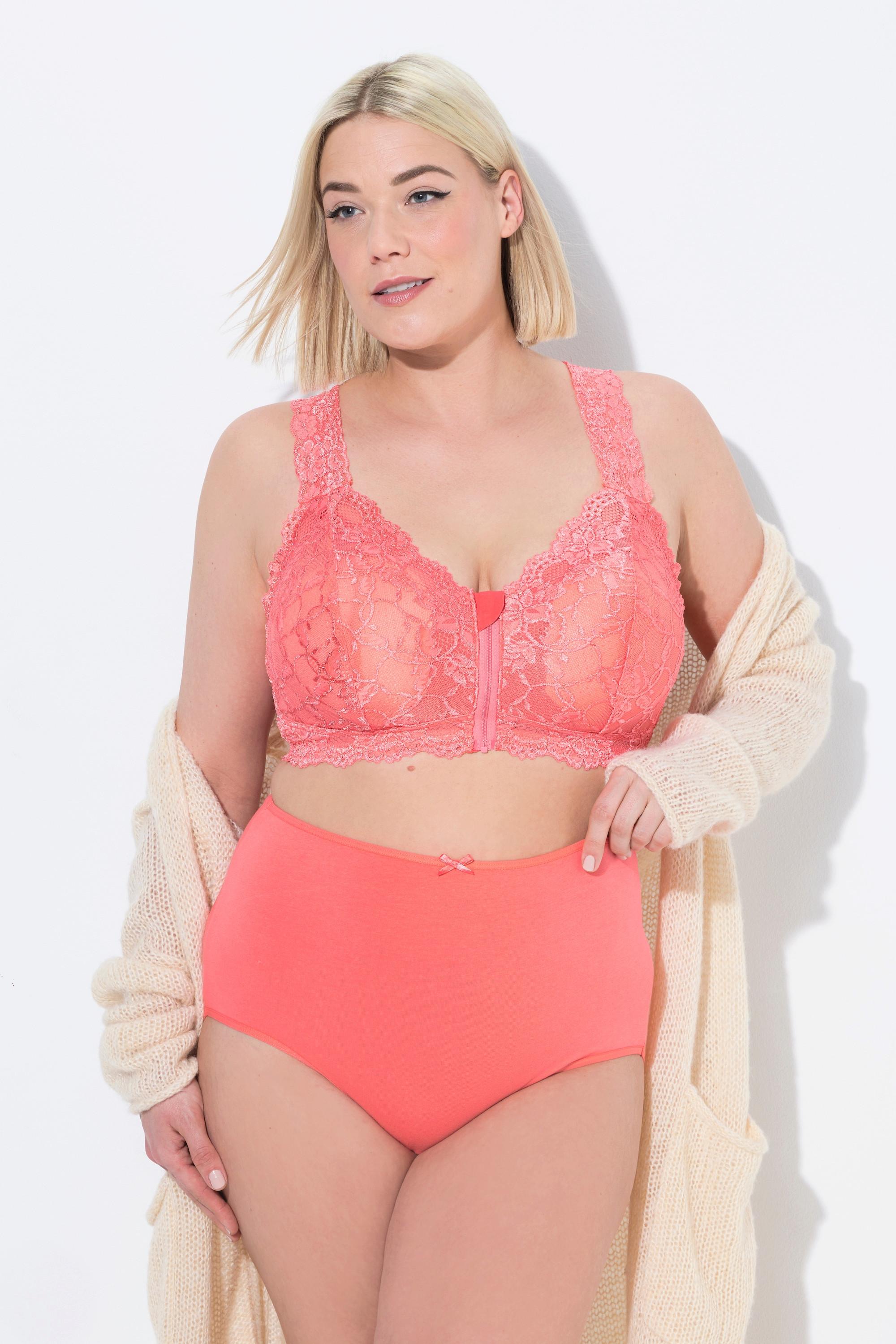 Ulla Popken Maxi Slip 3 Pezzi Fantasia Tinta Unita  