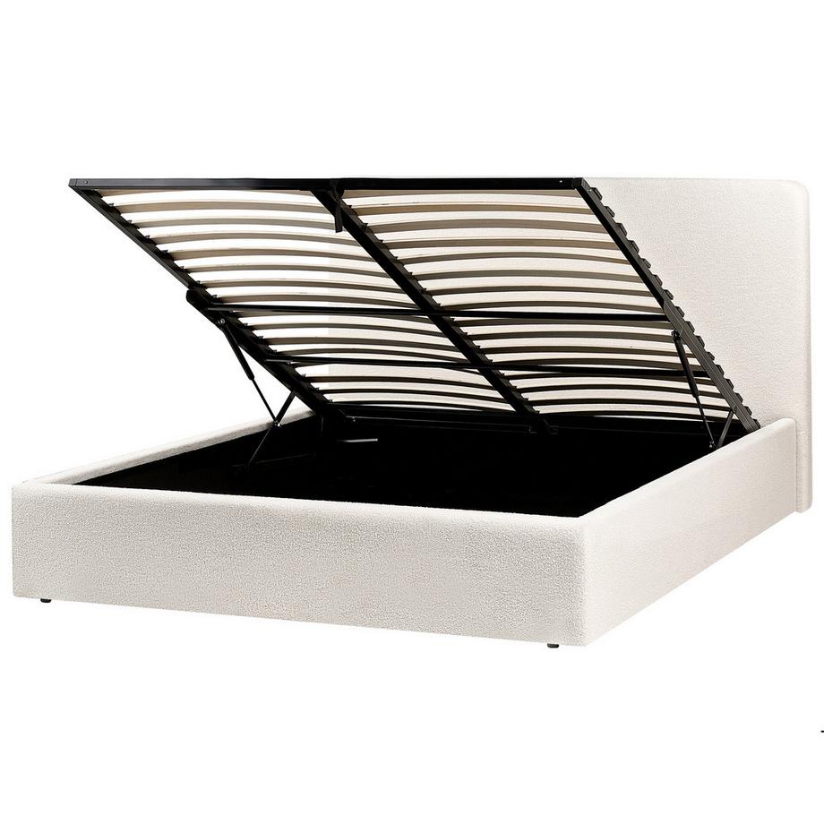 Beliani Lit ottoman en Bouclé  BRENON  