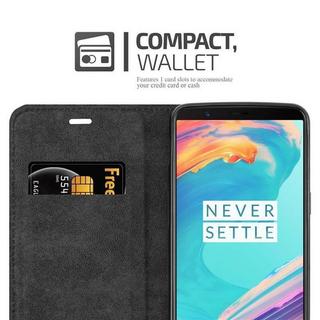 Cadorabo  Hülle für OnePlus 5T Magnetverschluss, Kartenfach 