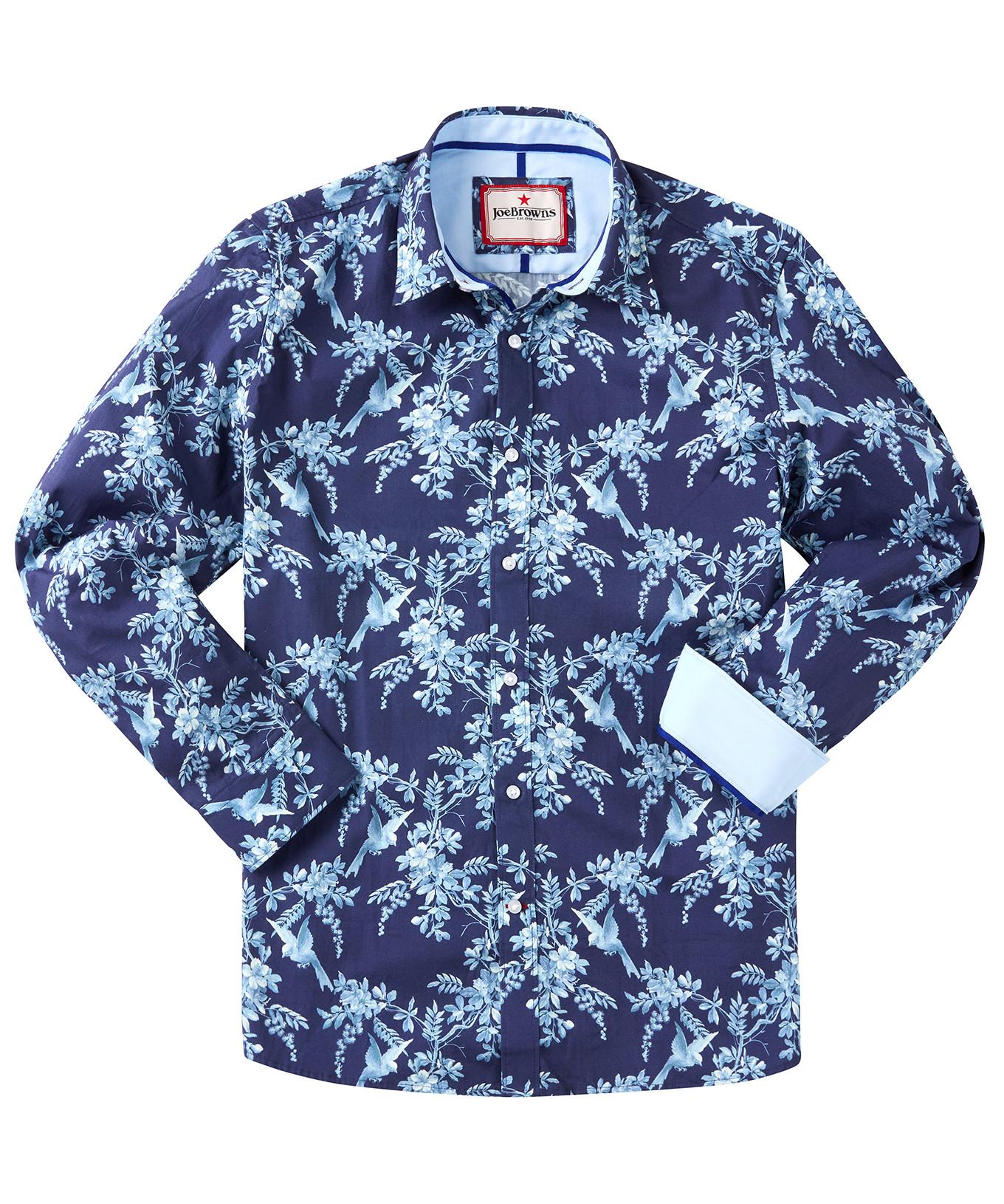 Joe Browns Langarmhemd Vogeldruck  