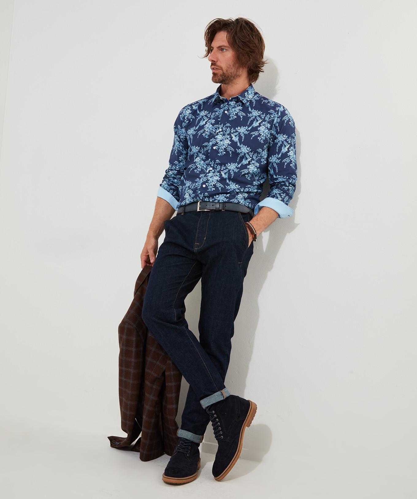 Joe Browns Langarmhemd Vogeldruck  