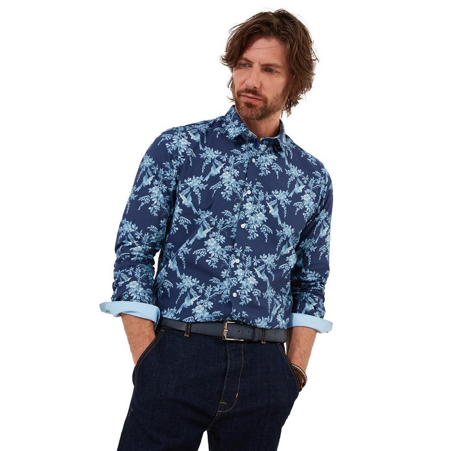 Chemise Manches Longues Imprimé Oiseau