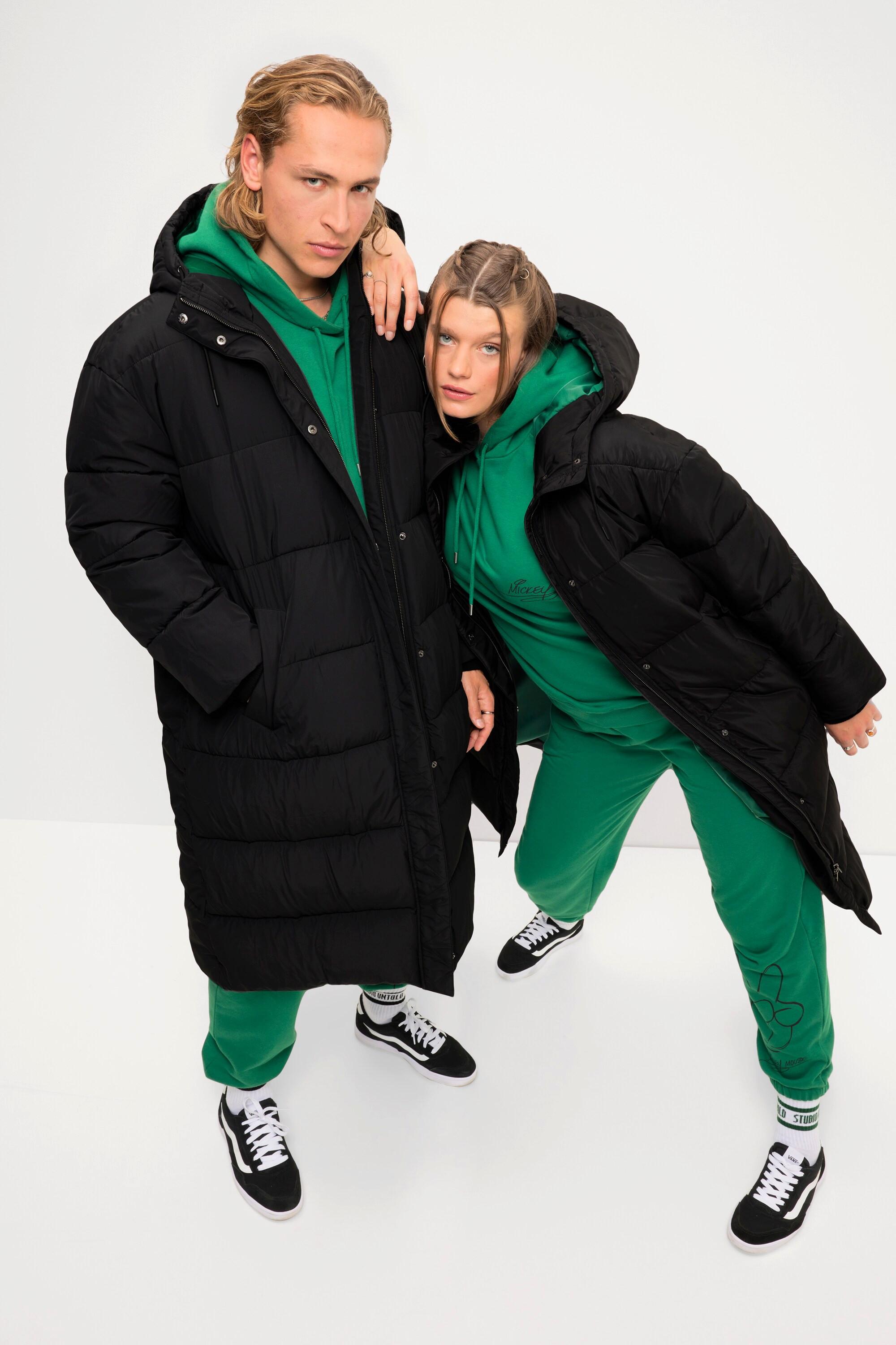 Studio Untold  Steppmantel, oversized, Kapuze, Langarm, Color-Futter, Unisex 