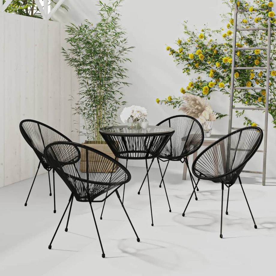 VidaXL set da pranzo Rattan  