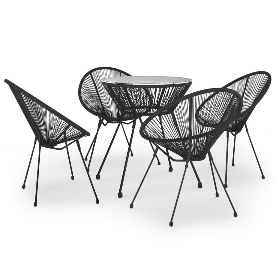 VidaXL set da pranzo Rattan  