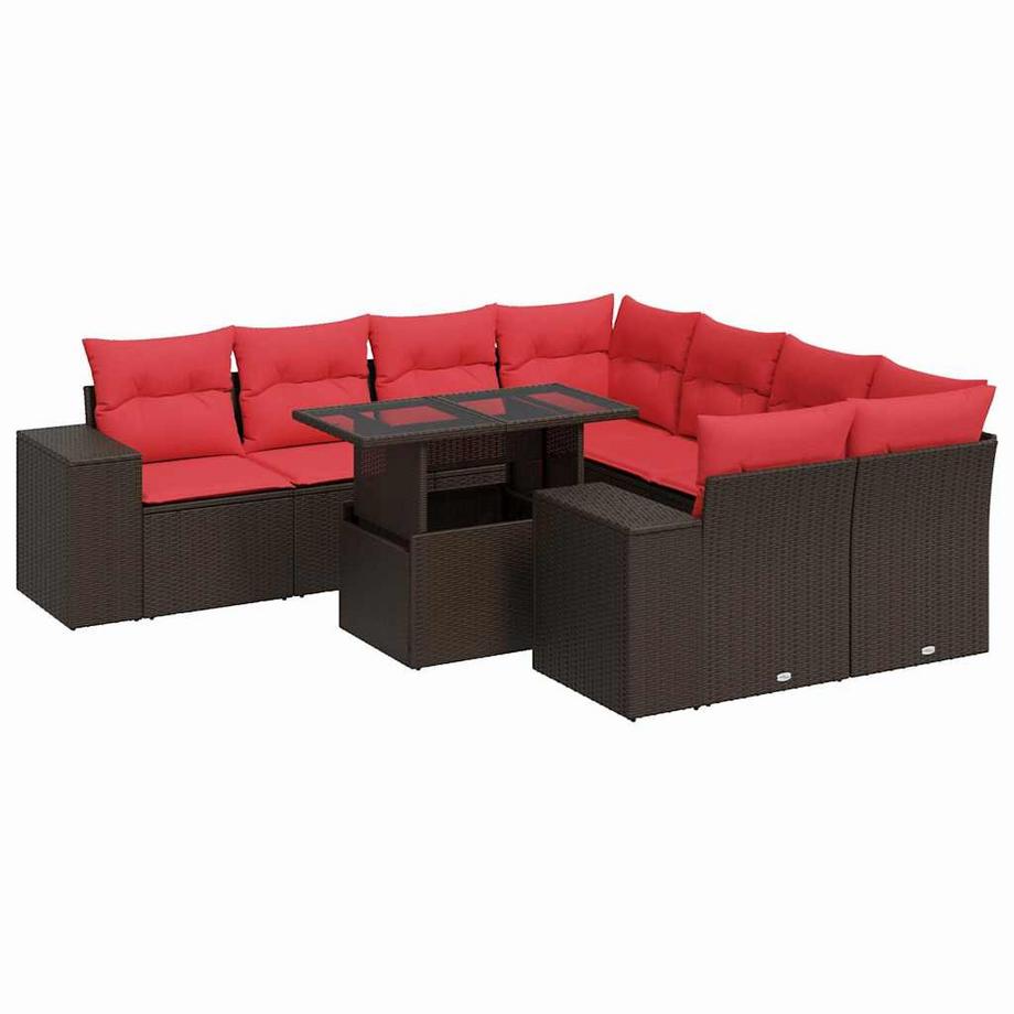set divano da giardino Polirattan