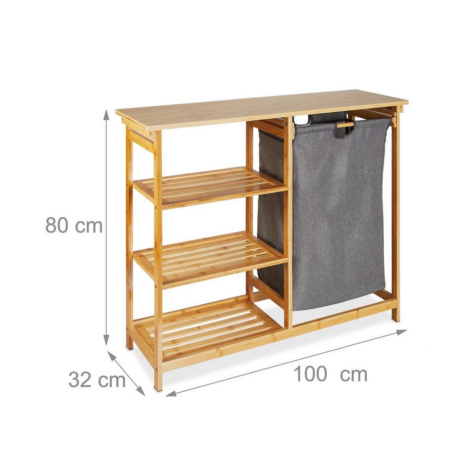 B2X Étagère panier à linge pour salle de bain  