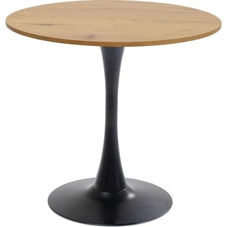 KARE Design Table Schickeria chêne noir ronde années 80  