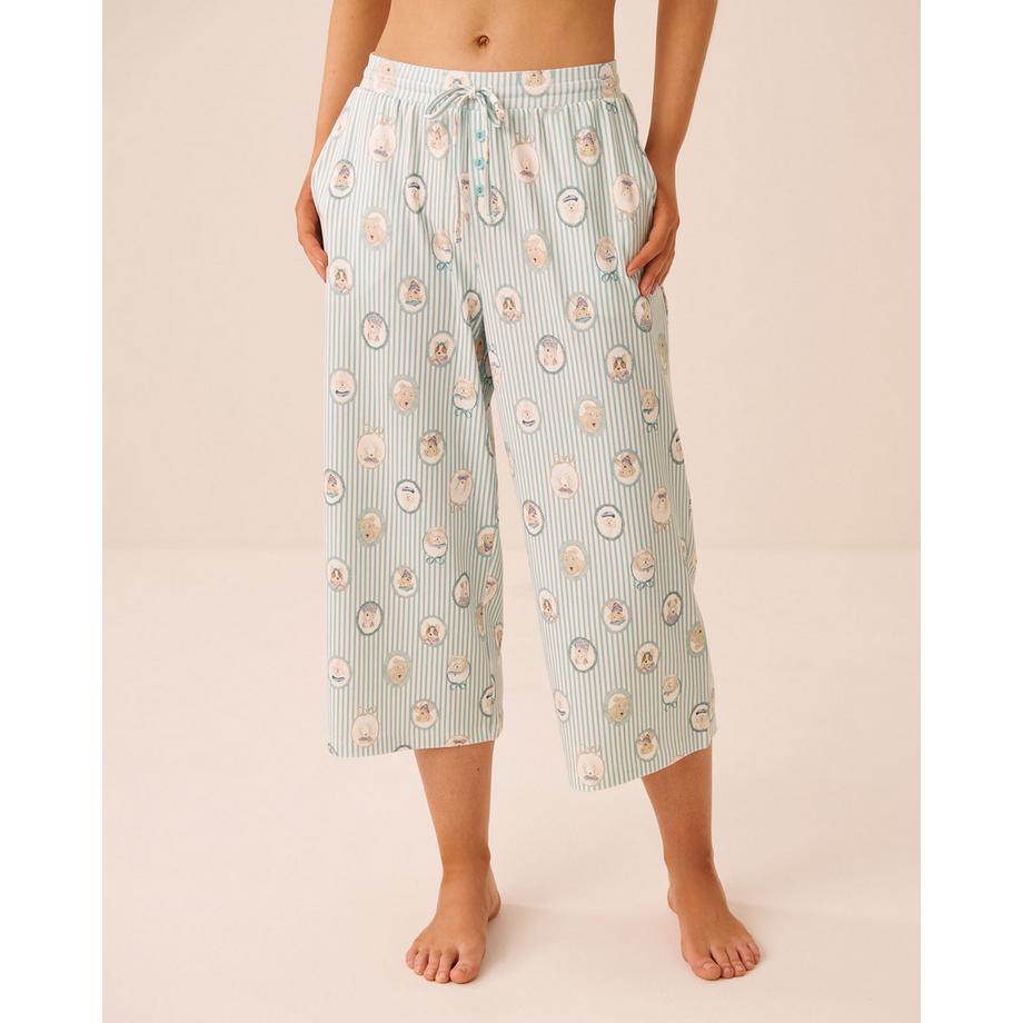 Capri de pyjama ultra doux imprimé chiens parisiens