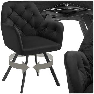 Poltrona girevole in velluto Lucia, imbottita