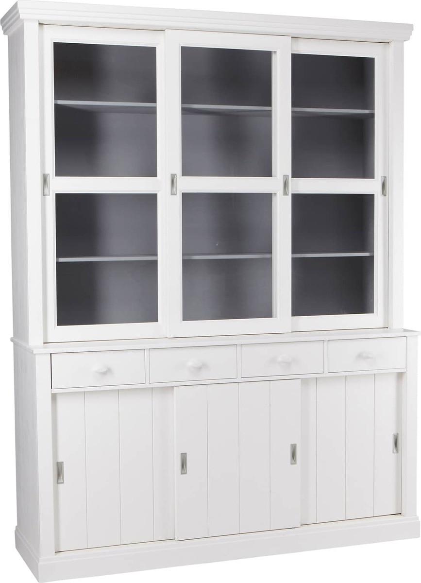 mutoni Armoire buffet Lagos pin FSC 214x166 blanc  