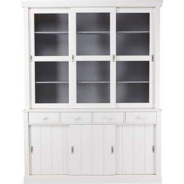 Armoire buffet Lagos pin FSC 214x166 blanc