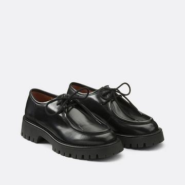 Derbies crantées en cuir lisse