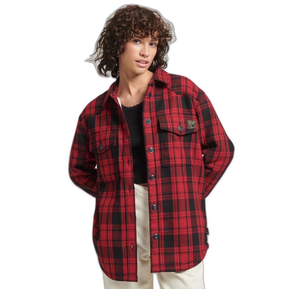 Superdry Overshirt in flanella e lana  