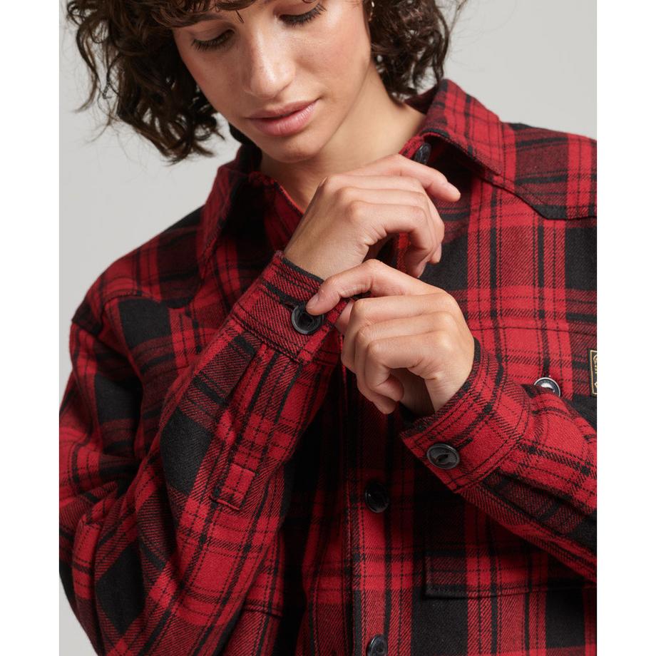 Superdry Overshirt in flanella e lana  
