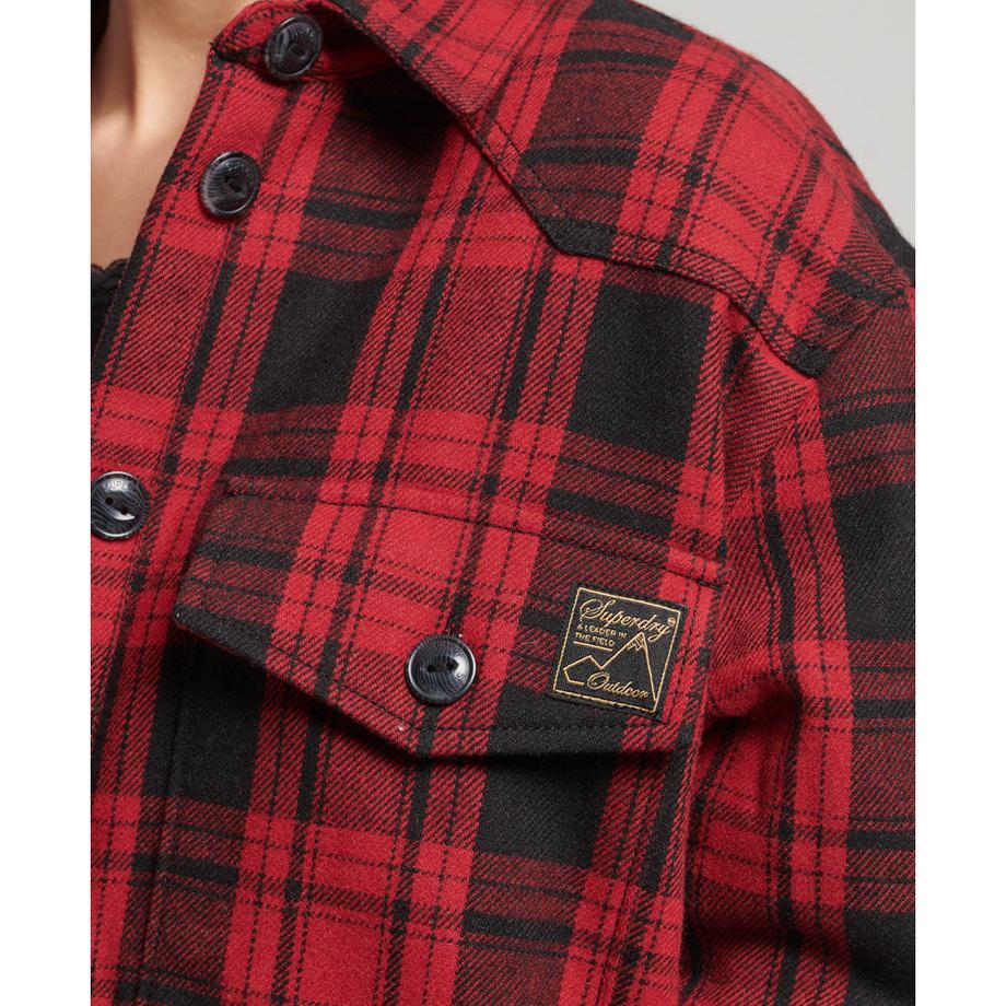Superdry Overshirt in flanella e lana  