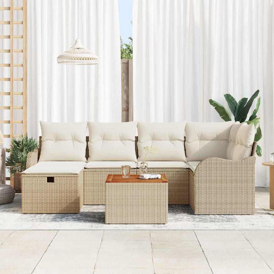 VidaXL Divano da esterno Polyrattan  