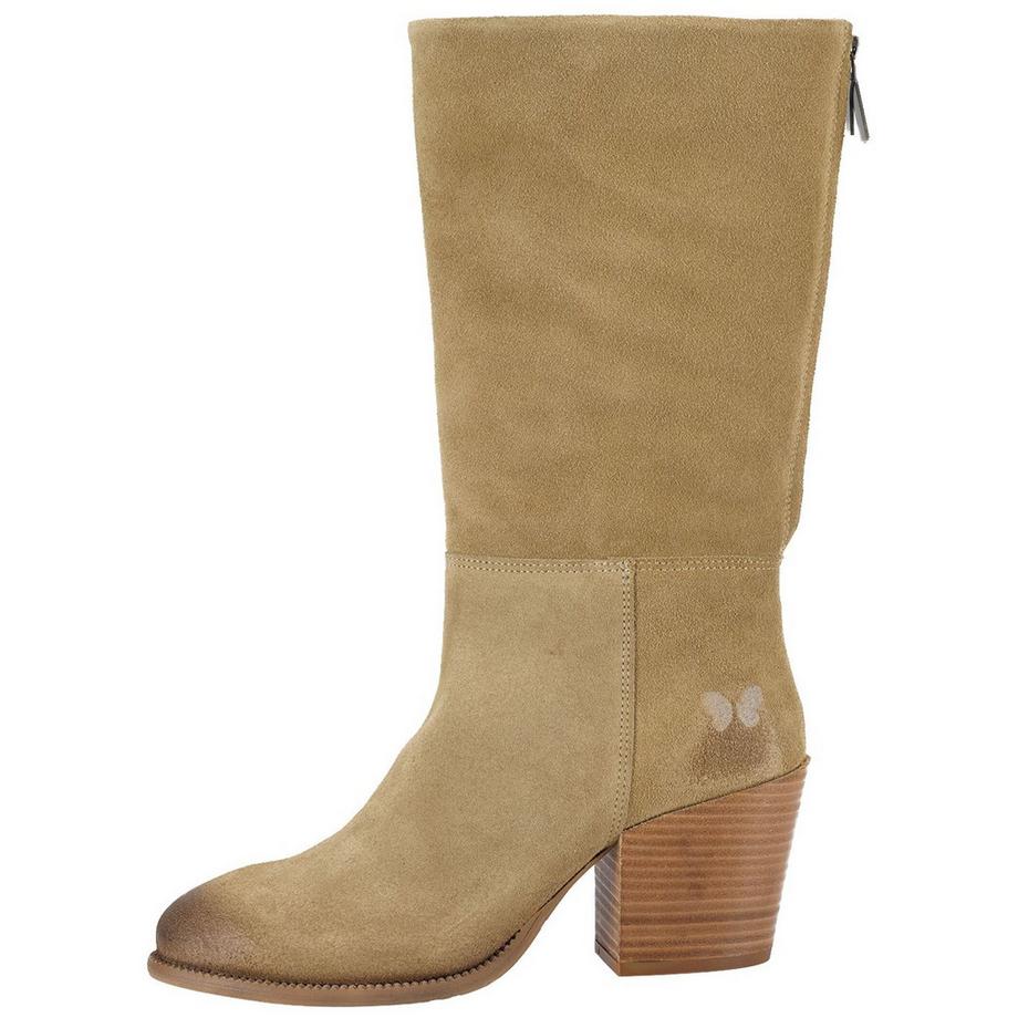 Felmini Mid-Calf Wildlederstiefel mit Blockabsatz  