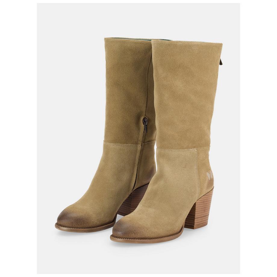 Felmini Mid-Calf Wildlederstiefel mit Blockabsatz  