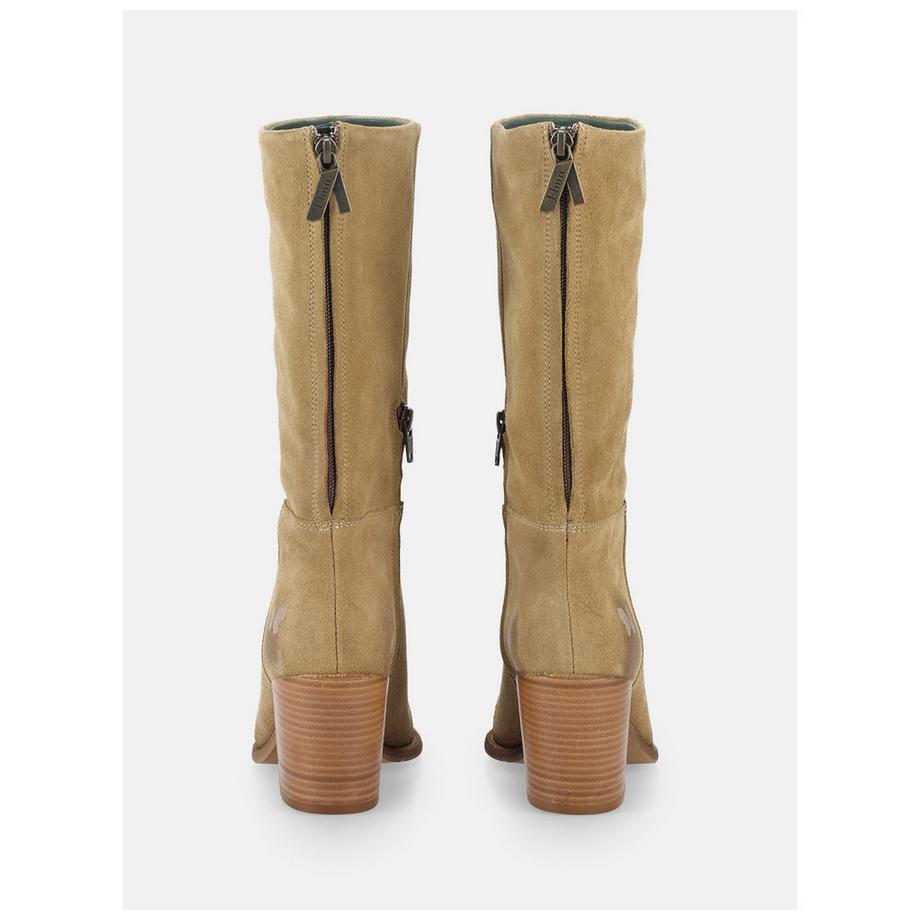 Felmini Mid-Calf Wildlederstiefel mit Blockabsatz  