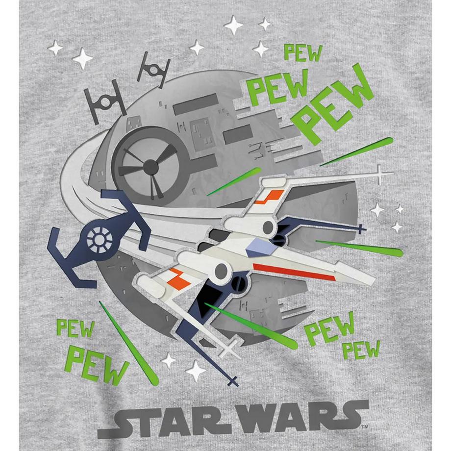 STAR WARS  Pew Pew Felpa Con Cappuccio Il Più Grande Bambino Di Guerre Stellari Xwing Erica 