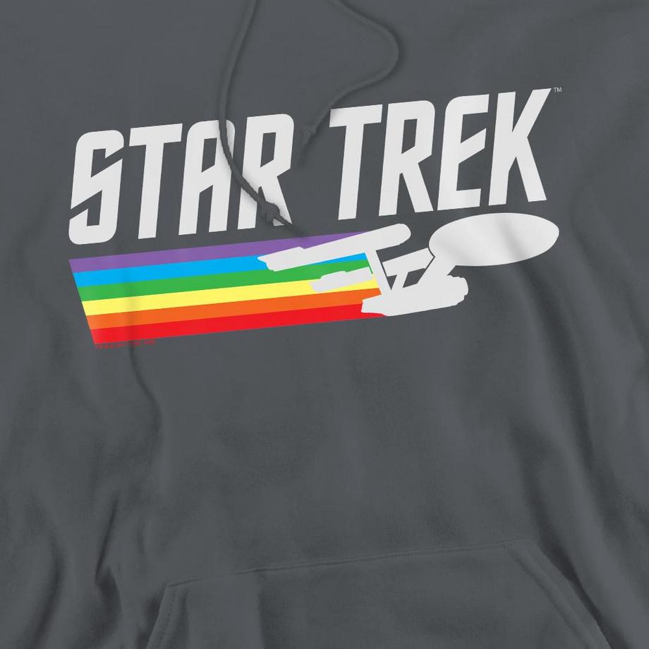 Star Trek Star Trek Rainbow Logo Felpa con Cappuccio  