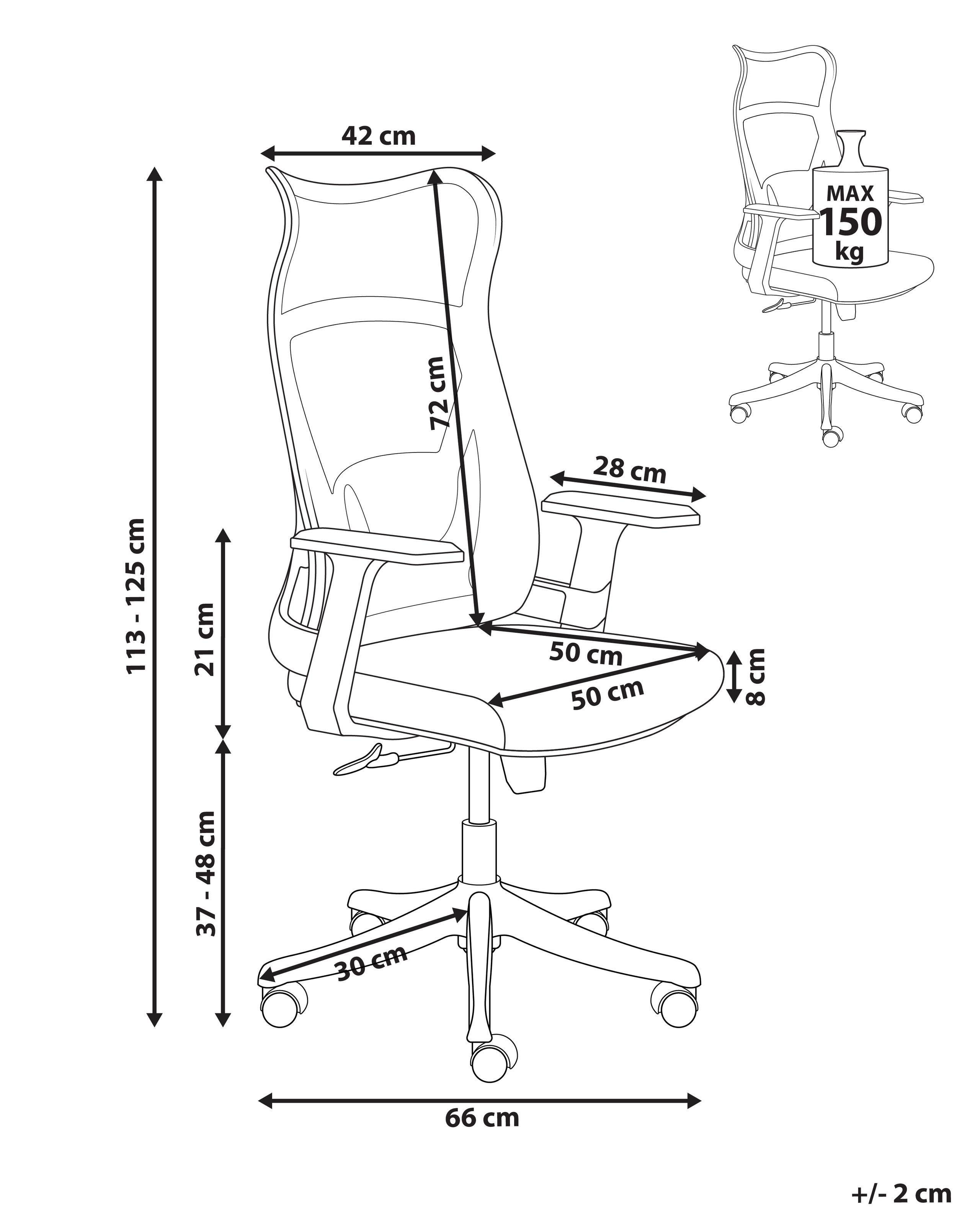 Beliani Chaise de bureau en Tissu maillé Moderne BARD  