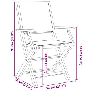 VidaXL Chaise de jardin bois d'acacia  