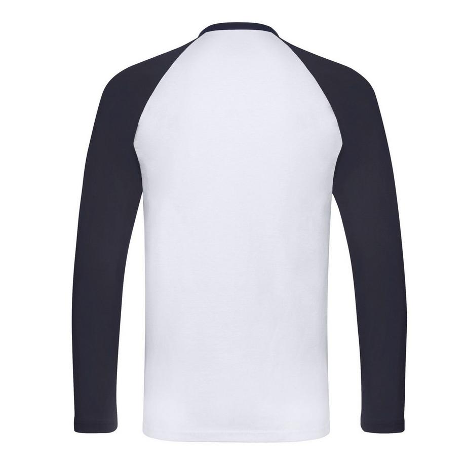 Fruit of the Loom T-shirt Baseball Maniche Lunghe  