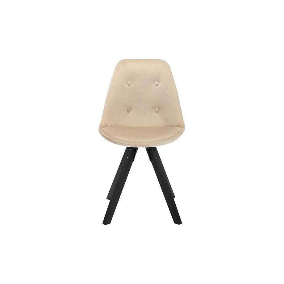 Vente-unique Set 2 sedie scandinave ANEYA Velluto e piedi in hevea  