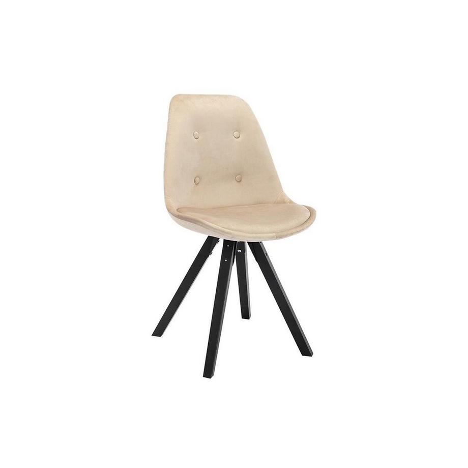 Vente-unique Set 2 sedie scandinave ANEYA Velluto e piedi in hevea  