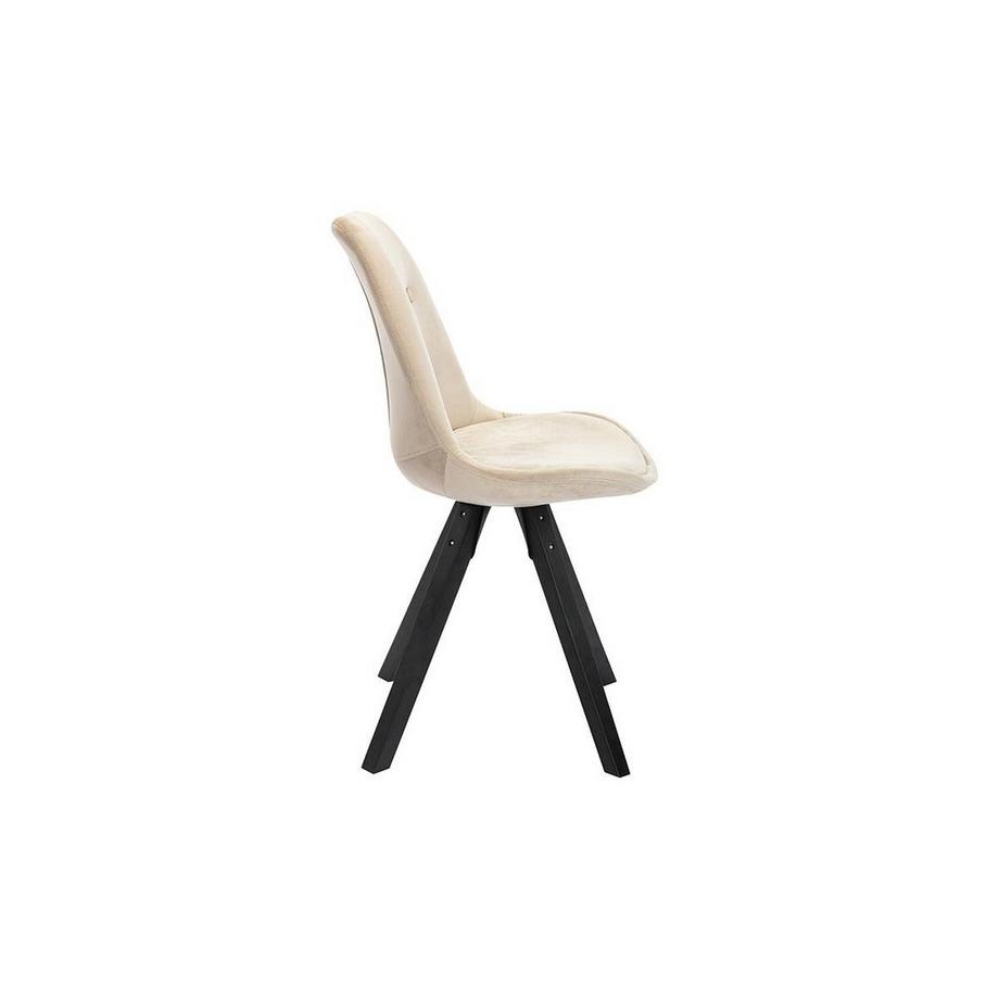 Set 2 sedie scandinave ANEYA Velluto e piedi in hevea