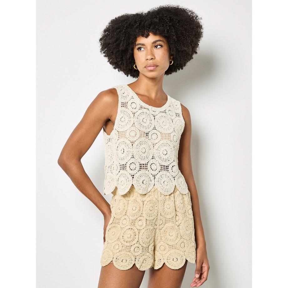 APRICOT Crop Top Cerchio all'Uncinetto  