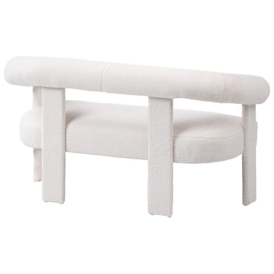 Beliani Canapé 2 places en Bouclé Rétro ILBRO  
